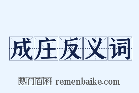 成庄反义词是什么意思的图片